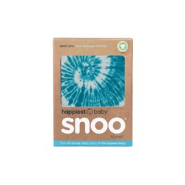 Happiest Baby Happiest Baby SNOO Bassinet Fitted Sheet - 100% Organic Cotton Nursery Bedding - Fits SNOO Sleeper Crib Mattress (Tie Dye Blue)