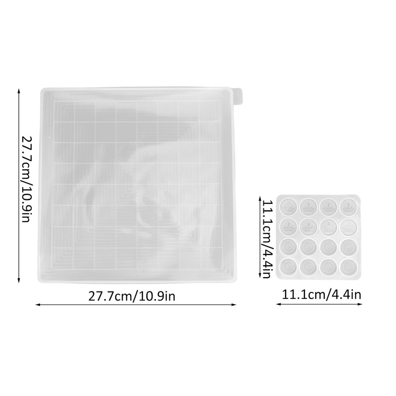 2Pcs Chess Molds Transparent DIY Epoxy Resin Drop Glue Silicone