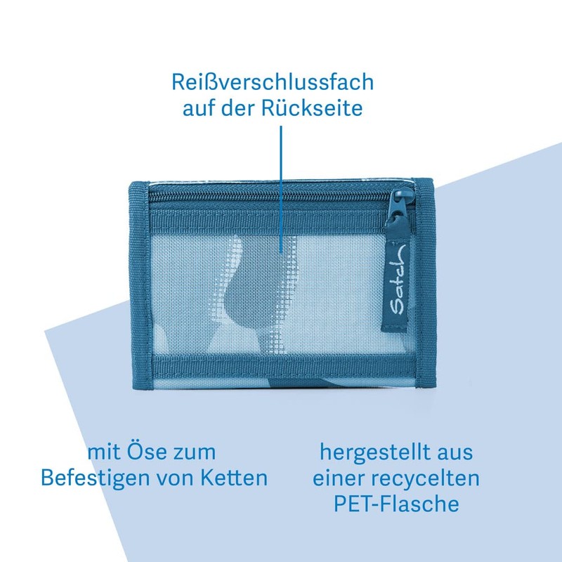 satch Wallet for Boys and Girls with Window, Coin Pocket
