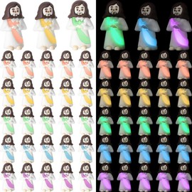 50 Pcs/25Pcs Easter Glow in The Dark Mini Jesus Figures Glowing  Little Jesus Figurines Mini Jesus Statue for Easter Hunt Stuffer Easter Basket Stuffer Christian Baptism Gifts Creative Gift for Family Friend - Quantities: 50Pcs Multicolor