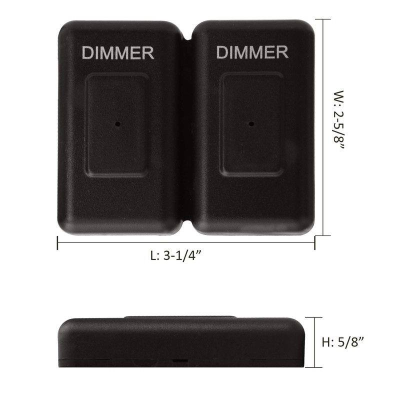 Facon 12Volt Touch Double Dimmer Switch,100W Max, PWM Wall Mount