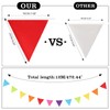 G2PLUS 12M Large Fabric Bunting Banner, 19x21CM Reusable Cotton Triangle