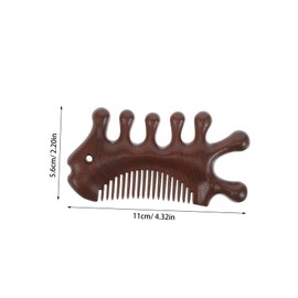 Healeved Wide Tooth Comb for Curly Hair Handmade Scalp Massager Comb Multi-function Dandruff Massage