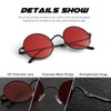 CGID Retro Round Polarized Sunglasses for Men Women Circle Metal