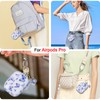 Cute Case for AirPods Pro Cover with Kawaii Keychain, Blue