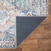 Bloom Rugs Washable Non-Slip 7 ft Runner - Teal/Peach Traditional