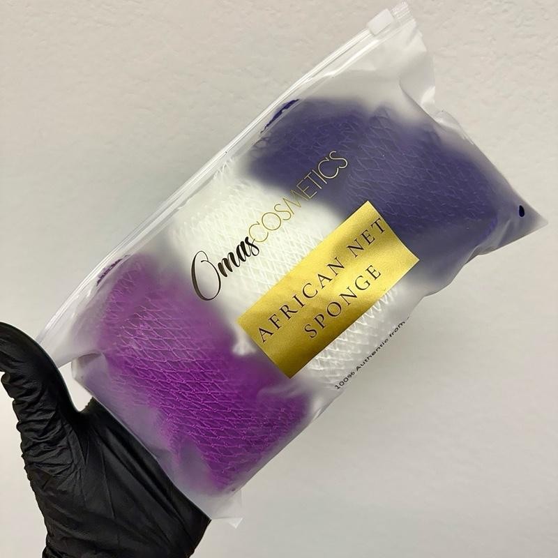 Omas Cosmetics 3 Piece African Net Sponge Bundle - Ethically