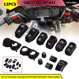 Unbranded Hand Control Switch Buttons Caps Kit For Harley Electra Glide Police FLHTP 14-23