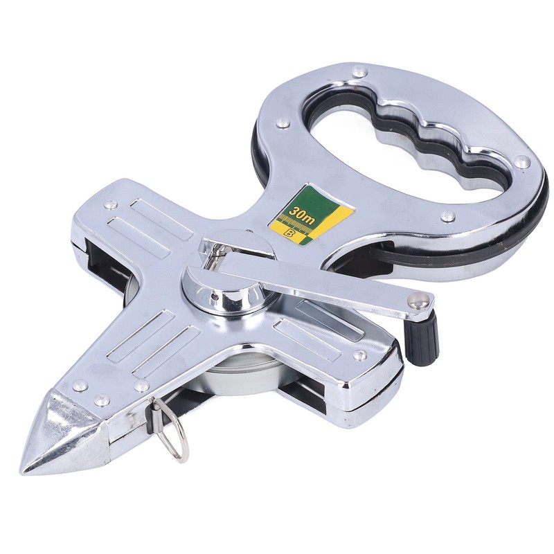 30m Portable Stainless Steel Frame Ruler Thick Durable Hand Operated