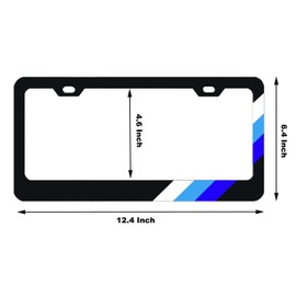 Xnqdre 2Pcs Newest Tri-Color Sport License Plate Frame, Black 3 Color Sport License Plate Cover Holder Compatible for All Cars. (Blue Sport A), BPCPJ-00
