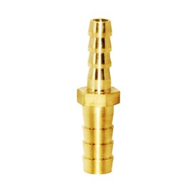 Joywayus Hose Barb Reducer 3/16" to 1/4" Barb Fitting Reducing Splicer, Hex Union Brass Fitting Water/Fuel/Air