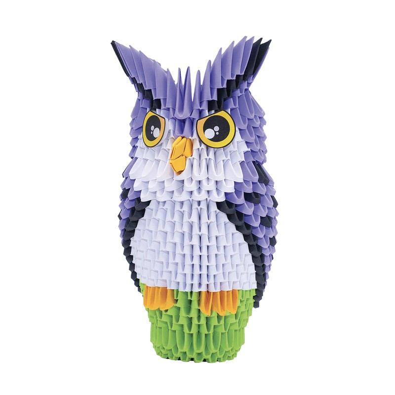 CreativaMente Creagami 3178732 Origami 3D Paper Sculpture Owl, Craft Set