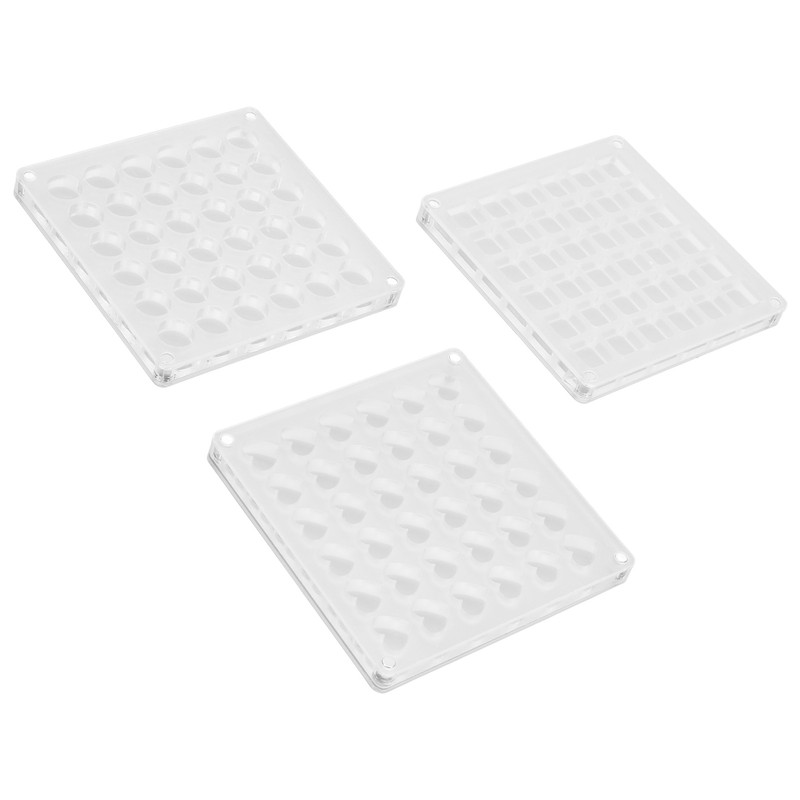 3pcs 36 Grids Acrylic Magnetic Shell Display Case Decorative Shell