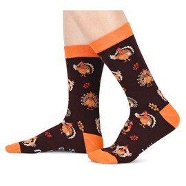 Zmart Turkey Socks for Women - Thanksgiving Gifts Thanksgiving Socks for Women Men Thanksgiving Hostess Gifts, Turkey Socks Turkey Trot Socks