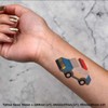 4 x 'Toy Police Car' Temporary Tattoos - Water Resistant,