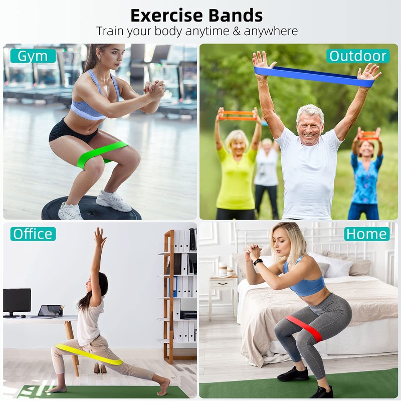 Resistance Bands for Working Out, 5-Pack Elastic Exercise Bands for
