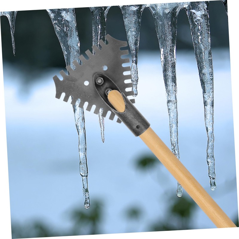 FUNOMOCYA Ice Shovel Snow Removal Tool Metal Ice Breaking Shovel