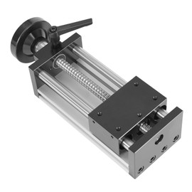 YIYIBYUS Dual Optical Axis Manual Sliding Table Linear Rail, 100mm Sliding Table Linear Rail Guide, Aluminium Alloy Slide Stage Guide CNC Linear Guide Stage for Non-Standard Automation (100mm)