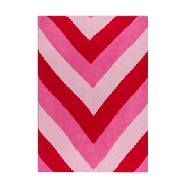 Shiraleah Pink and Red Super Soft Rowan Chevron Throw