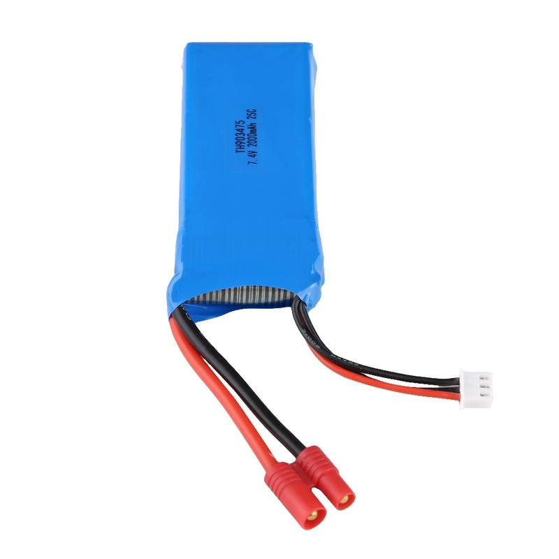 1 Pcs 2S 7.4V 25C 2000mAh Solid Banana Plug Rechargeable