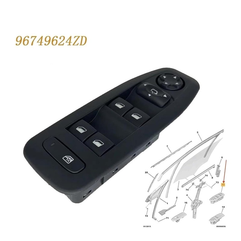Window Regulator Switch 96749624ZD 208 2008 2013-2015 2016 2017 2018