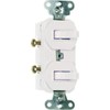 Legrand - Pass & Seymour 690WGCC6 Combination 2 Single Pole Switches with Ground 15-Amp 120-volt/277-volt, White
