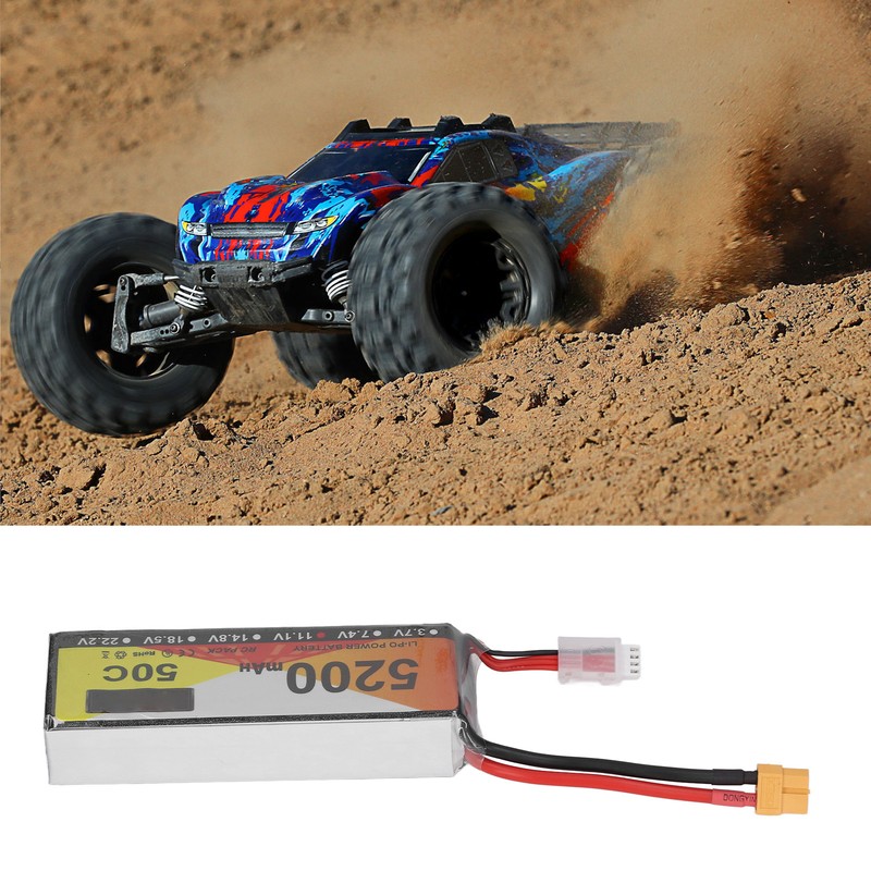 RC Lipo Battery 11.1V 50C Discharge Rate 3S 5200mAh Remote