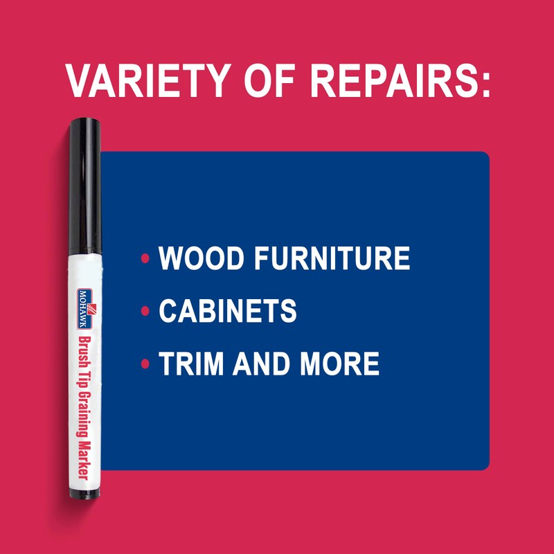 Mohawk Brush Tip Graining Marker - Dark Brown Mahogany