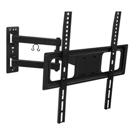 Mount-It! Full Motion TV Wall Mount | Swivel, Tilting, Articulating Flat Screen TV Bracket for 26-55 Inch | Arm Extension up to 17-Inch | 77lb Capacity (Black)