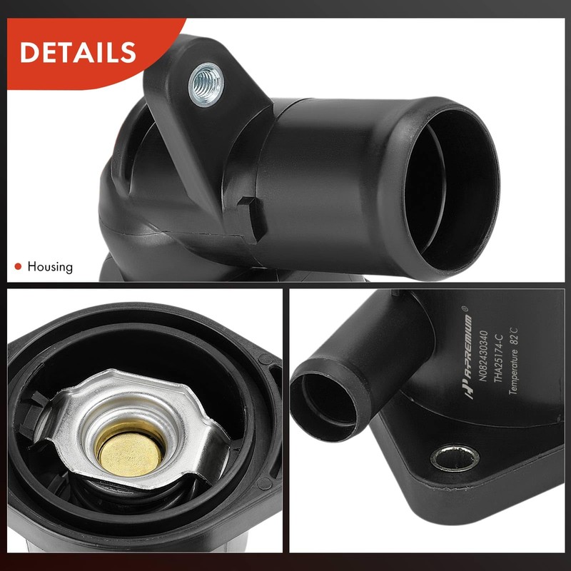 A-Premium Engine Coolant Thermostat Housing Assembly with Seal Compatible with