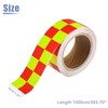 X AUTOHAUX Universal 5cmx10m Fluorescent Yellow and Red Checkered Car
