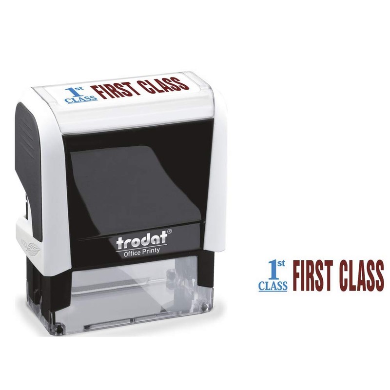Trodat Stamp 4912 Office Printy with English Text FIRST CLASS