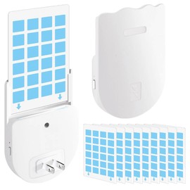 Generic UV Plug in Fly Trap Light - 2 Pack - Indoor Bug Catcher with Nightlight Mode & UV Mode + 10 Refill Pads – Dimmable – Silent – No Mess - Mosquito, Fruit Fly, Gnat, and Moth Catcher, White