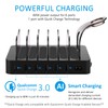 PRITEK Charging Station with 8pcs Short Charge Cables, 60W 6