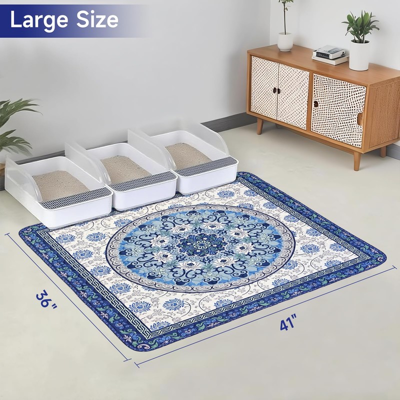 YOSEPATI Cat Litter Mat, Reusable Kitty Litter Trapping Mat 2