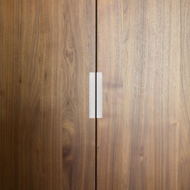 DOITOOL 4 Pack Back Mount Finger Edge Pull Concealed Handles Sliver Cabinet Pull Handles for Home Kitchen Door Drawer Cabinet (64mm Hole Spacing）