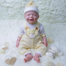 Sil-Gel Mall 18 inch Full Silicone Baby Doll Boy - 6.6lbs Platinum Silicone Reborn Baby Doll for Gift Givers, Doll Collectors, Grief Therapy, Dementia Care