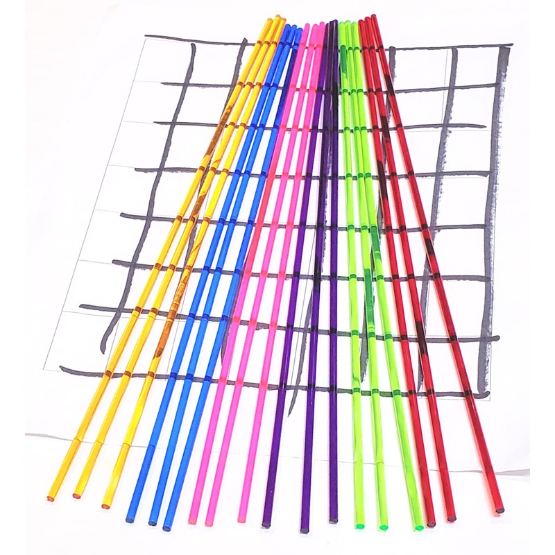 Best Acrylics 18 x 6 Colored 1/8' Acrylic Plexiglass Rods: