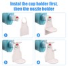 4 PCS Laundry Detergent Cup Holder, 4 PCS Nozzle Force-Saving