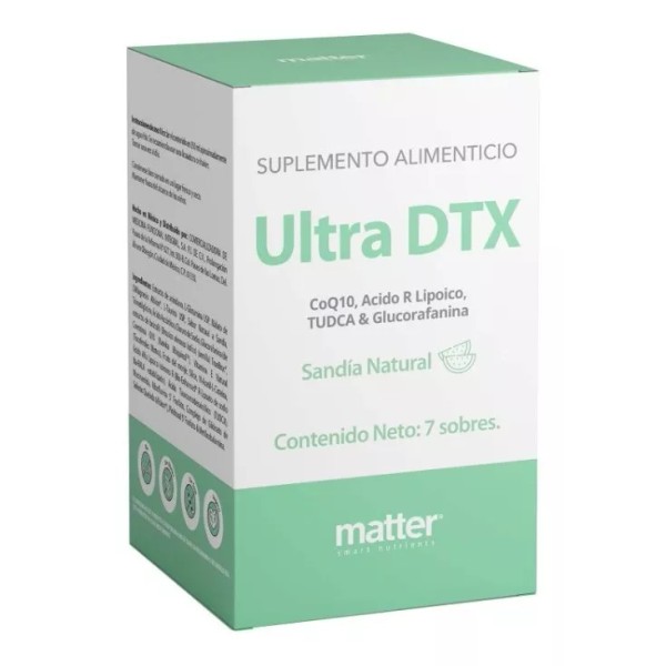 Matter Smart Nutrienrs Suplemento en polvo Matter Smart Nutrienrs  Detox Ultra DTX coq10, ácido r lipoico, tudca & glucorafanina sabor sandía en sachet 7 un