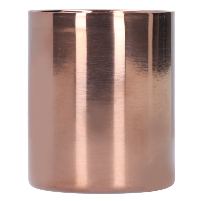 Round Pen Holder Stainless Steel Vase Cosmetic Brush Container Desktop