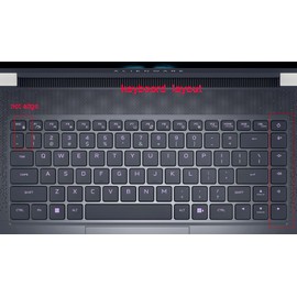 TPU Keyboard Cover Protective Skin Compatible for Dell Alienware x14 R1 Gaming Laptop 14" 2022, Alienware x14 R2 2023 - Clear (Clear)