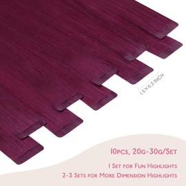 WENNALIFE Tape-In Real Hair Extensions, 35 cm, 25 g, Pack of 10, Invisible Tape-In Extensions, Real Hair Extensions, Remy Straight Hair Extensions, Real Hair, #530 Light Burgundy