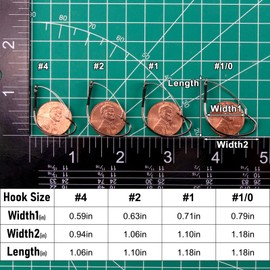 Dr.Fish 30 Pack Weedless Wacky Hooks Wide Gap Drop Shot Hook Bass Fishing Hook Freshwater for Neko Rig Punch Shot Flipping #2