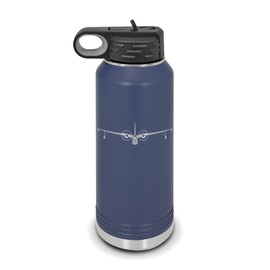 RDW P-5 Marlin Water Bottle 32 oz - Laser Engraved w/Flip Top Removable Straw - Polar Camel - Stainless Steel - Vacuum Insulated - Double Walled - Drinkware Bottles - p5 p5m - Navy