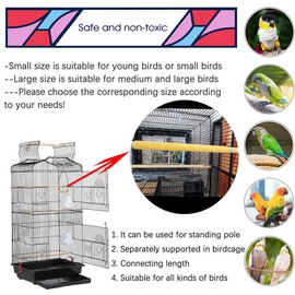 20Pcs Sand Perch Covers for Birds - 7.5" Natural Wood Stand Platform With Paw Grinding Stick - Cage Accessories for Parakeets, Lovebirds, Parrotlets, Canaries