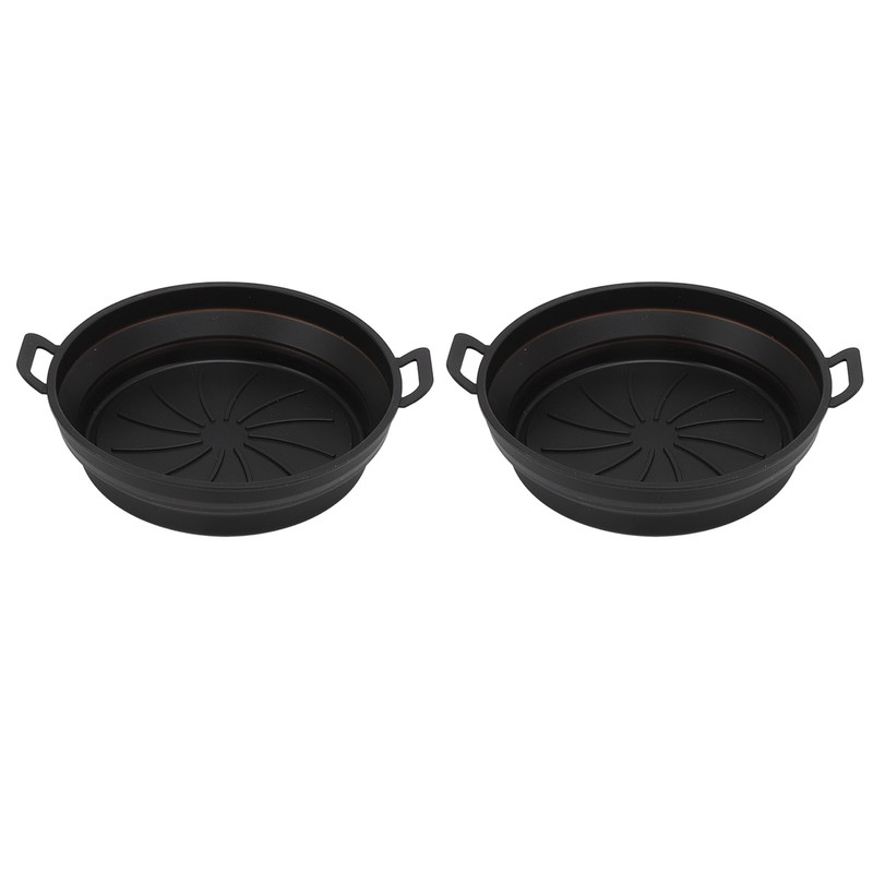 2 PCS Fryer Silicone Baskets with Handle 7.5inch Round Silicone