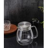 IwaiLoft Glass Teapot with Removable Stainless Steel Filter Lid Stovetop
