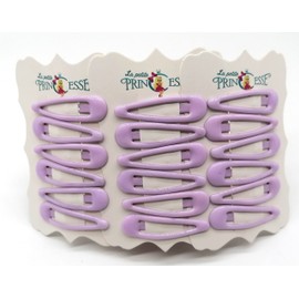 Set of 18 Snap Hair Clips Colour barrettes snap clip for Kids, Girls and Women (Light Orchid)