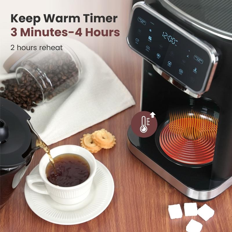 Gevi 12 Cup Programmable Coffee Maker – Touch Screen Drip